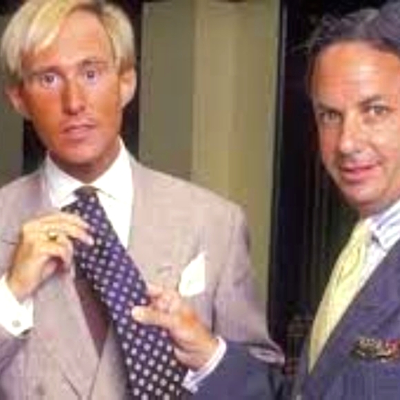 Alan Flusser MEN'S Silk & Worsted Wool Luxury Blend Window Paigne Blazer - Picture 8 of 17